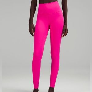 NWOT lululemon sonic pink align leggings 25”